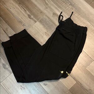 White House Black Market Black Zip-Accent Drawstring Joggers